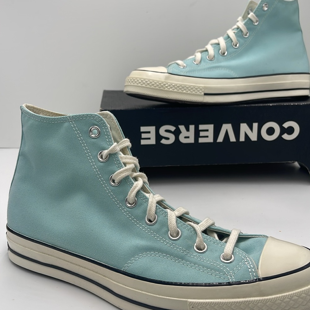 Converse Men’s High-Top Sneakers in Aqua A00621C CHUCK 70 HI SOFT JUNIPER/EGRET - Picture 14 of 16